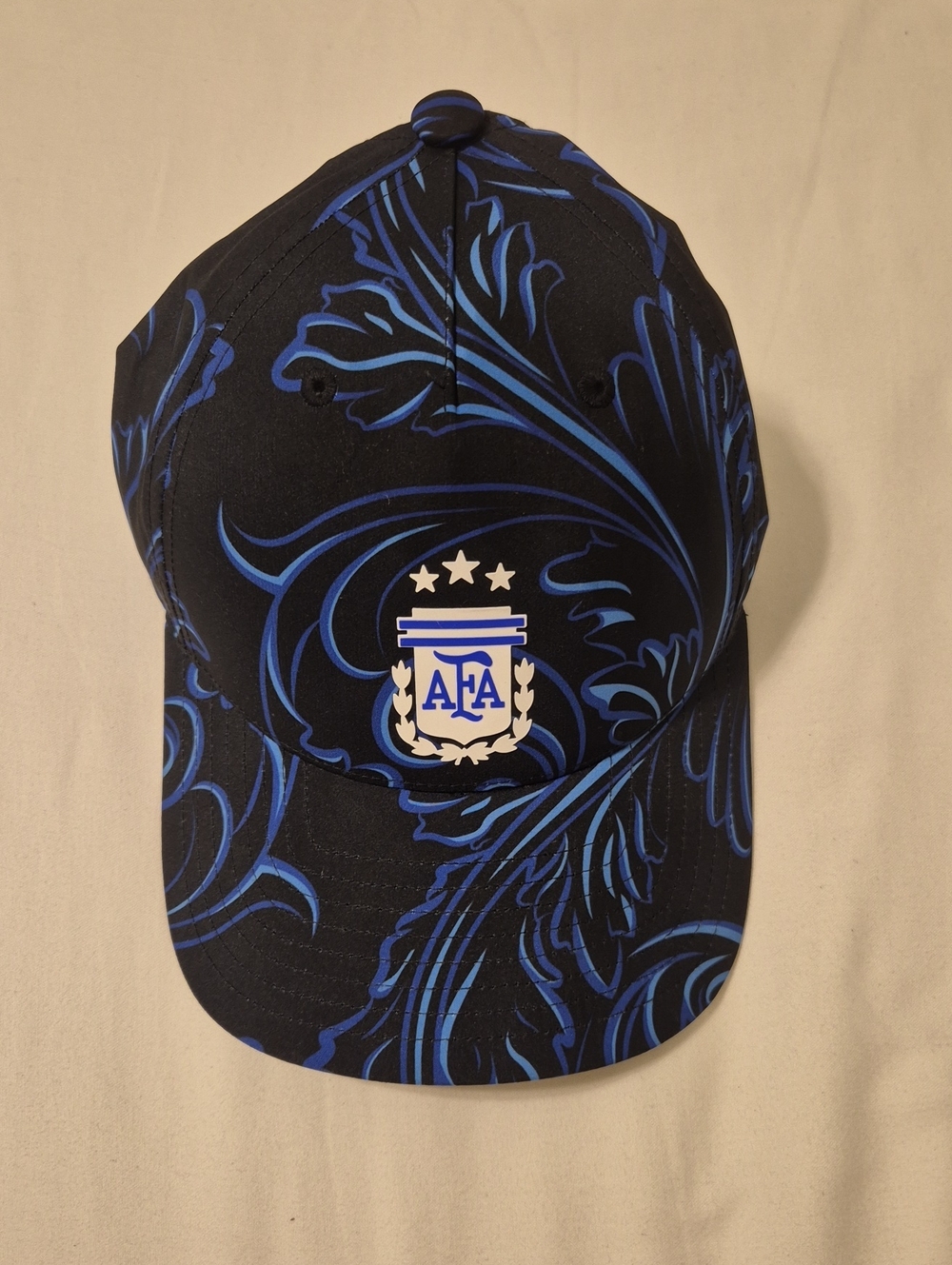 FA Black Cap with Blue Swirl Crest